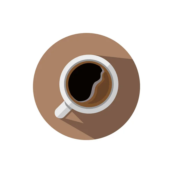 Vlakke design kopje koffie — Stockvector