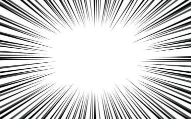 Çizgi roman aksiyon çizgileri arka plan. Manga hız çerçeveleri, süper kahraman hareketi. Siyah ve beyaz vektör gösterimi