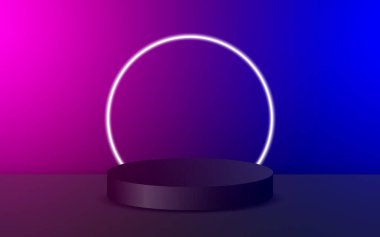 Kopya alanı olan bir sunum için arkaplanda duran boş bir ürünün 3B görüntülenmesi