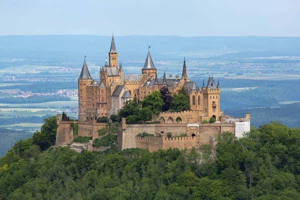 Castello di Hohenzollern visto da Zeller Horn, Germania — Foto Stock