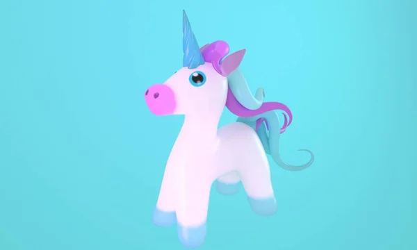 Unicorn. 3D illustration — Stockfoto