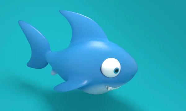 Tiburón. renderizado 3d —  Fotos de Stock