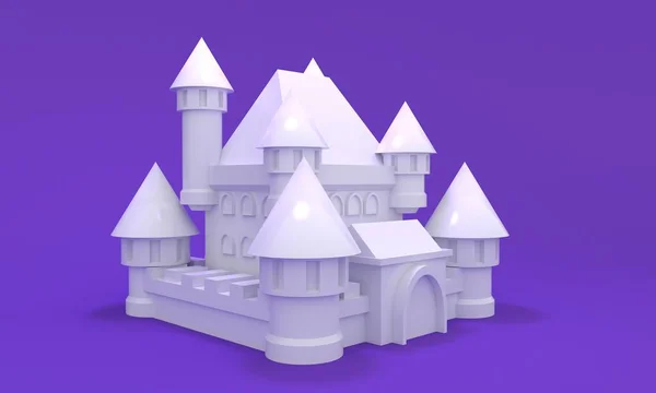 Castle. Renderização 3d — Fotografia de Stock