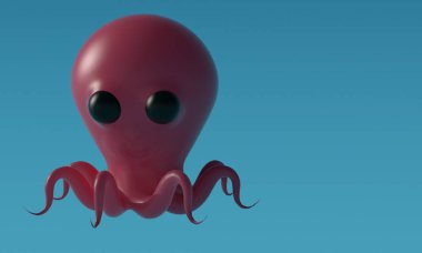 Ahtapot. 3D render