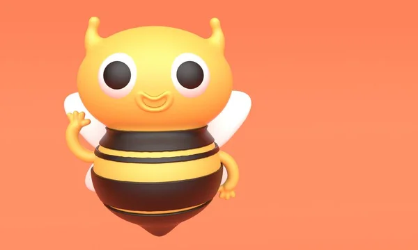 Бджола. 3D-рендерінг — стокове фото