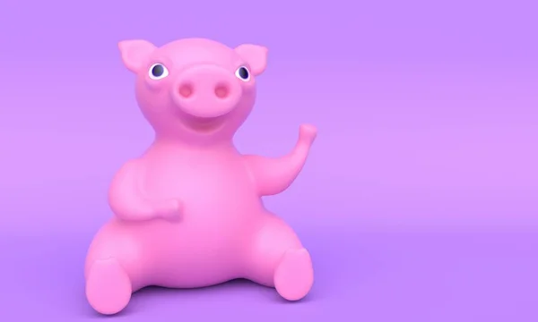 Pig. 3d rendering — Stock Photo, Image