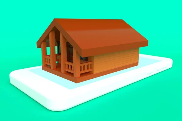 El concepto de vivienda de alquiler. renderizado 3d — Foto de Stock