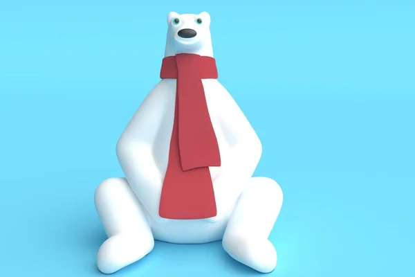 Urso polar. Renderização 3d — Fotografia de Stock