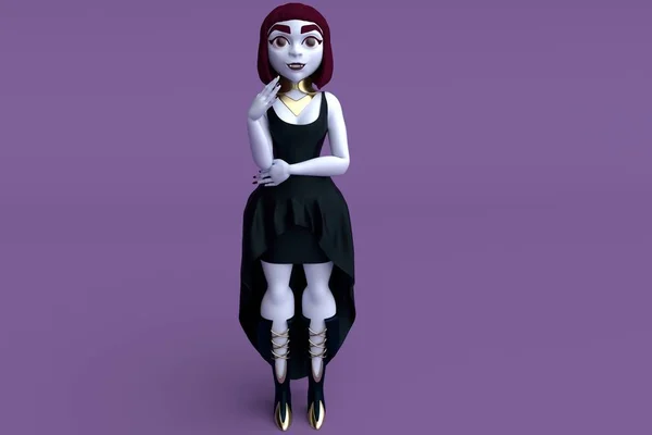 Mujer vampiro. renderizado 3d — Foto de Stock