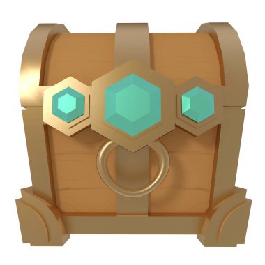 Beyaz arka plan üzerinde izole göğüs. 3D render