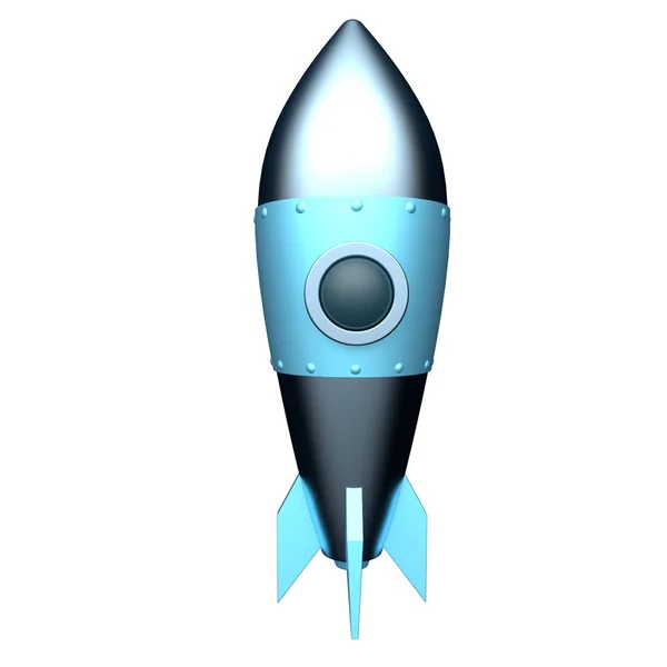 Rocket su sfondo bianco. rendering 3d — Foto Stock