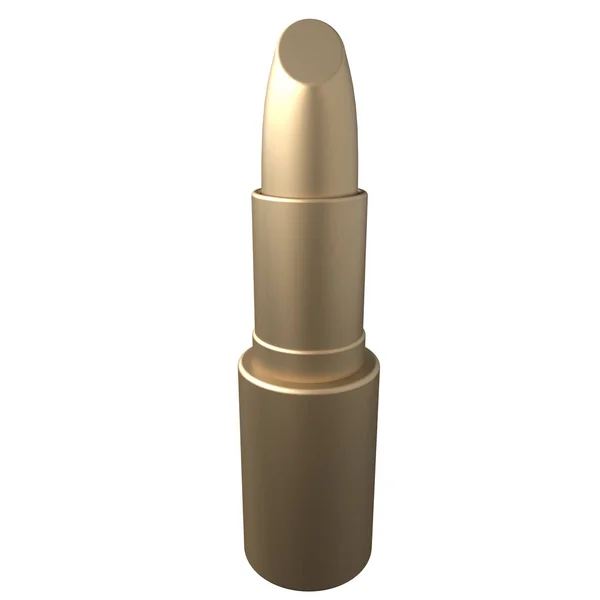 Golden lipstick. 3d rendering — Stock Photo, Image