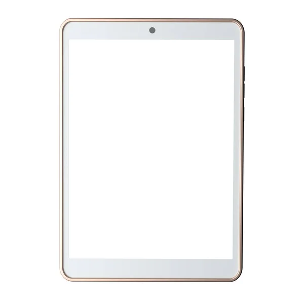 Computador Mockup Branco Tablet. Renderização 3d — Fotografia de Stock