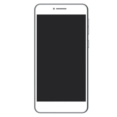 Beyaz cep telefonu. 3d oluşturma