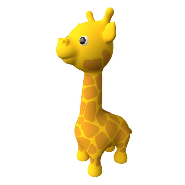 Giraff isolerad på vit bakgrund. 3D-rendering — Stockfoto