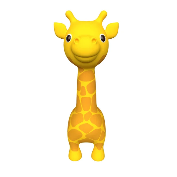 Girafe. Vue de face. Rendu 3d — Photo