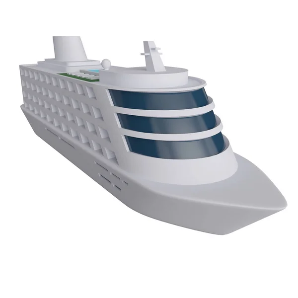 Cruiseschip. 3D-rendering — Stockfoto