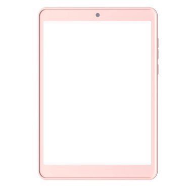 Pembe Tablet bilgisayar. 3d render