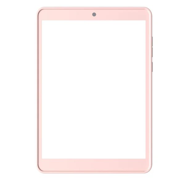 Pink Tablet computer. 3d rendering — Stock Photo, Image