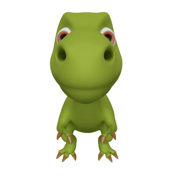恐竜。正面図。3D レンダリング — ストック写真