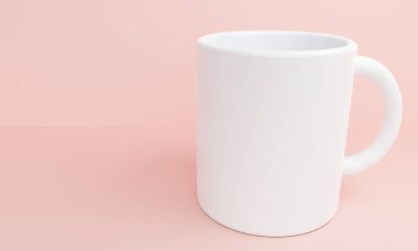 Mockup Beyaz fincan. 3d render