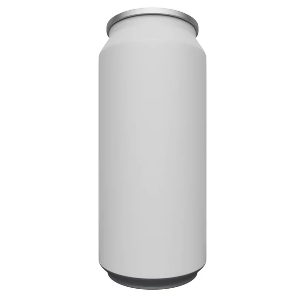 Aluminum can mockup with a blank label. 3d rendering — Stock Photo, Image