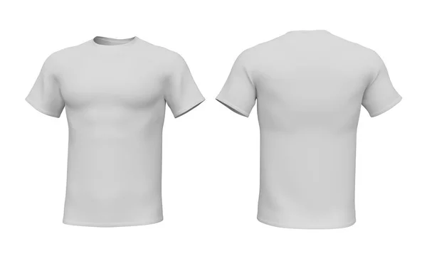 模型男子T恤孤立在白色背景。3d 渲染 — 图库照片