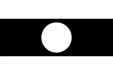 Laos Bayrağı Siyah ve Beyaz. Country National Amblem Banner. Tek Renkli Gri Ölçekli EPS Vektör Dosyası.