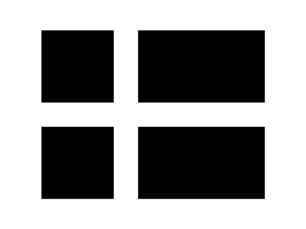 Bandera Dinamarca Blanco Negro Bandera Del Emblema Nacional Del País — Archivo Imágenes Vectoriales