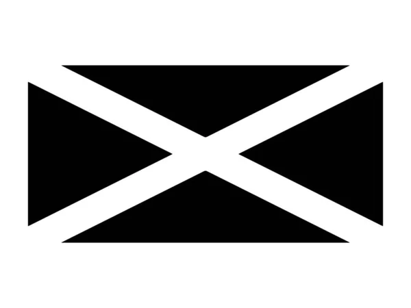 Jamaika Bayrağı Siyah Beyaz Country National Amblem Banner Tek Renkli — Stok Vektör