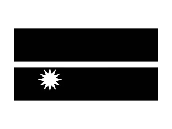 Флаг Науру Чёрно Белый Знамя Государственного Герба Страны Monochrome Grayscale — стоковый вектор