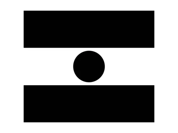 Bandera Níger Blanco Negro Bandera Del Emblema Nacional Del País — Vector de stock