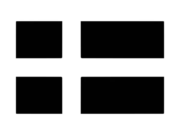 Bandera Suecia Blanco Negro Bandera Del Emblema Nacional Del País — Archivo Imágenes Vectoriales