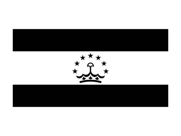Drapeau Tadjikistan Noir Blanc Bannière Emblème National Fichier Vectoriel Eps — Image vectorielle