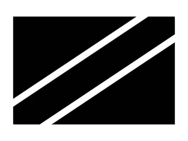 Флаг Танзании Чёрно Белый Знамя Государственного Герба Страны Monochrome Grayscale — стоковый вектор