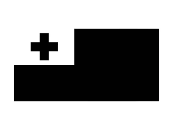 Чорний Білий Прапор Тонга Державний Герб України Monochrome Grayscale Eps — стоковий вектор