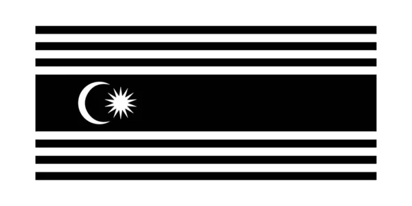 Flagge Des Kuala Lumpur Federal Territory Malaysia Flagge Malaysia Schwarz — Stockvektor