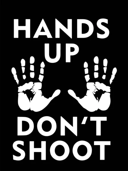 Руки Вгору Стріляти Долонь Ілюстрація Зображенням Плакату Чорне Життя Руки — стоковий вектор