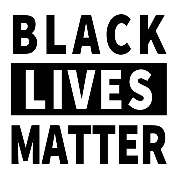 Blm Ilustración Blanco Negro Que Representa Black Lives Matter Text — Vector de stock