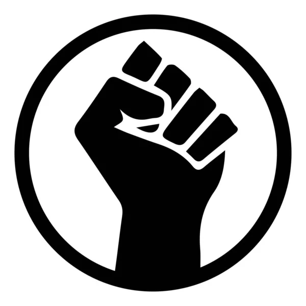 Black Lives Matter Schwarz Weiße Illustration Die Blm Fist Circle — Stockvektor