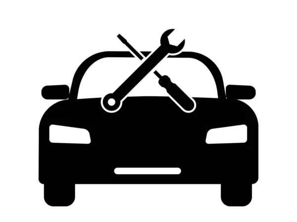 Carro Veículo Automóvel Reparação Manutenção Manutenção Reparação Chave Fenda Ferramenta — Vetor de Stock