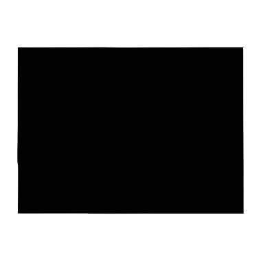 Colorado CO eyalet haritası ABD. Beyaz arka planda siyah siluet katı izole bir harita. EPS Vektörü