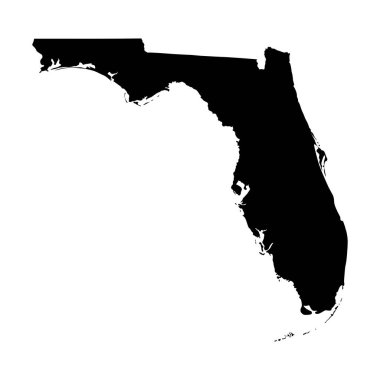 Florida FL Eyalet Sınırı ABD Haritası