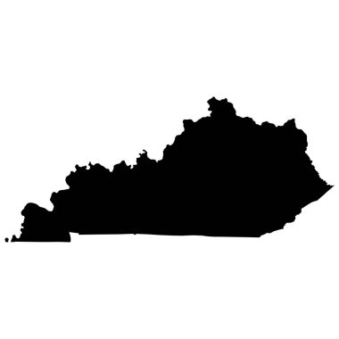 Kentucky KY Eyalet Sınırı ABD Haritası