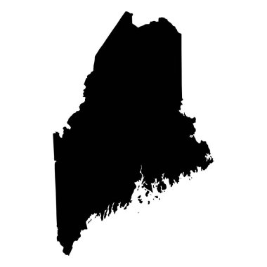 Maine ME Eyalet Sınırı ABD Haritası