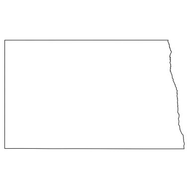 Kuzey Dakota ND Eyalet Sınırı ABD Harita Özeti