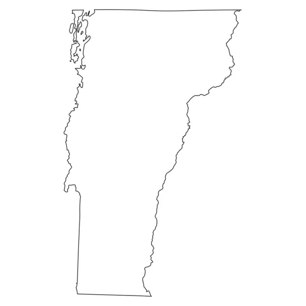 Plattegrond Vermont State Border Usa — Stockvector