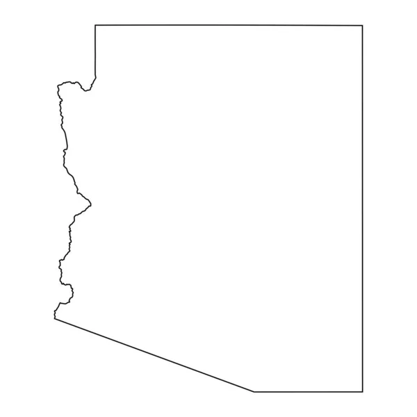 Arizona State Border Usa Map Outline — 스톡 벡터