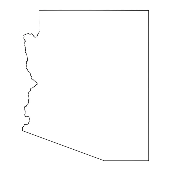 Arizona AZ Eyalet Sınırı ABD Harita Özeti