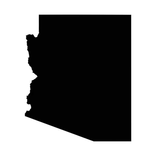 Arizona State Map Usa 실루엣은 바탕에 지도를 Eps Vector — 스톡 벡터